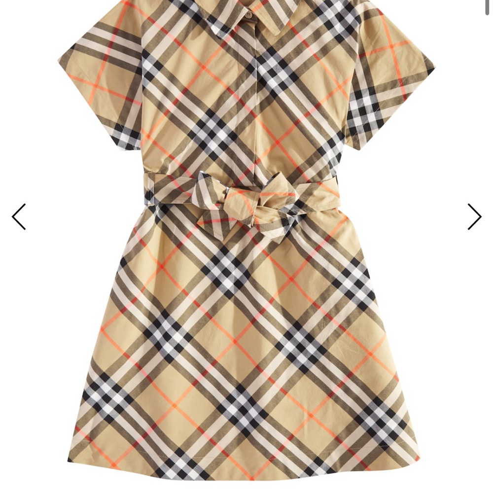 Burberry Kids Plaid Dress with Belt